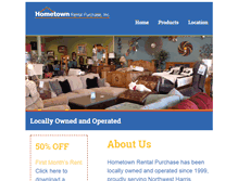 Tablet Screenshot of hometownrentalpurchase.biz